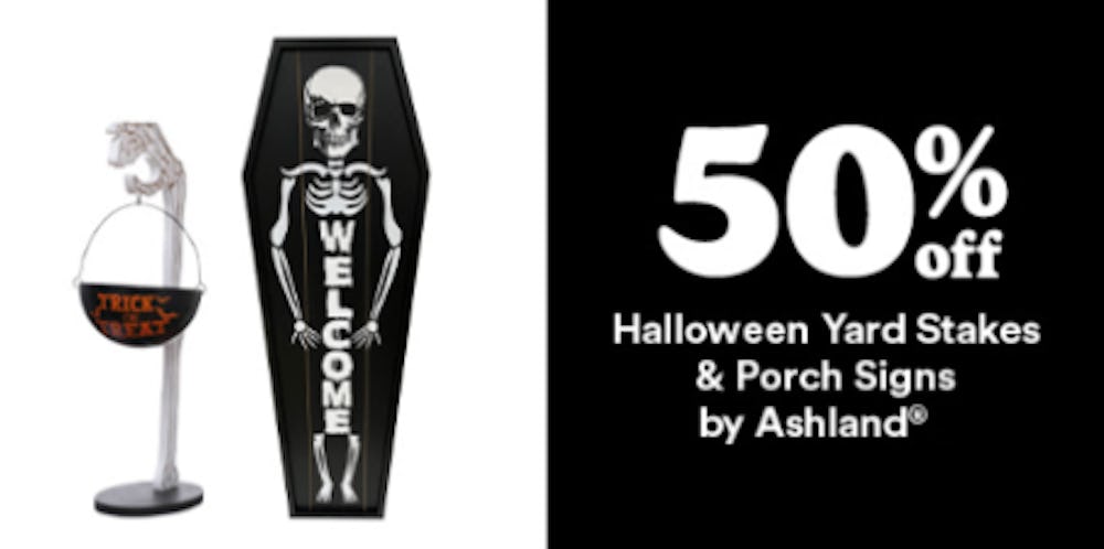 50% Off Halloween Yard Stakes & Porch Signs by Ashland