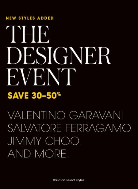 The Designer Event Save 30-50% from Bloomingdale's