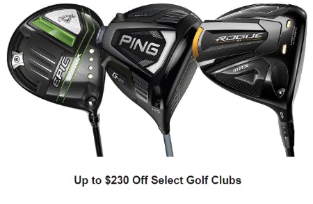 Up to $230 Off Select Golf Clubs