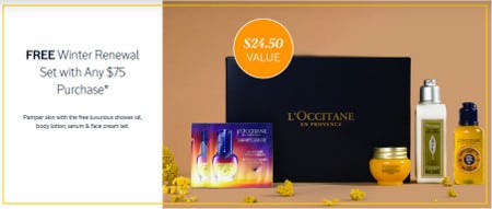 Free Winter Renewal Set With Any $75 Purchase from L'occitane En Provence