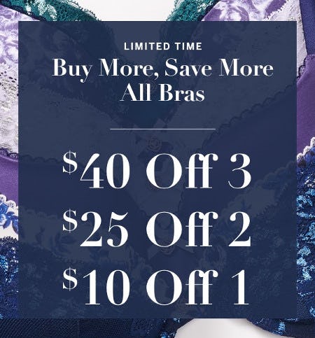 Buy More, Save More on All Bras from Victoria's Secret