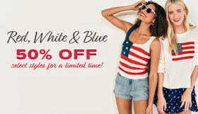 50% off Red, White, and Blue Styles