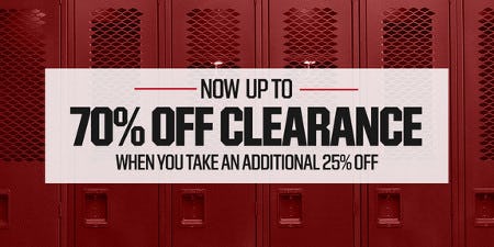 Now Up to 70% Off Clearance