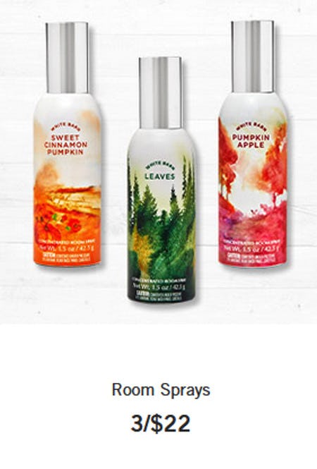 Room Sprays 3 for $22