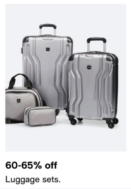 60-65% Off Luggage Sets from Macy's Men's & Home & Childrens