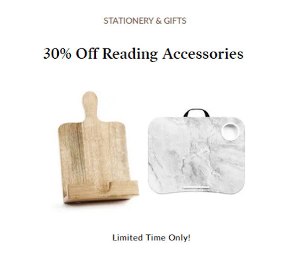 30% off Reading Accessories