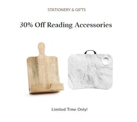 30% off Reading Accessories