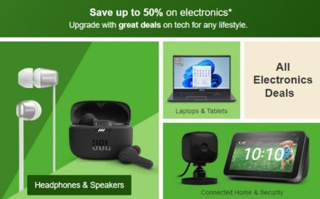 Save up to 50% on Electronics from Target