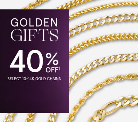 40% Off Select 10-14K Gold Chains
