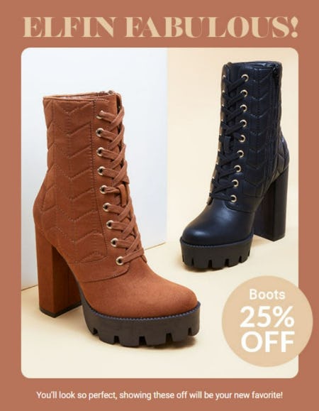 Boots 25% Off from Rainbow