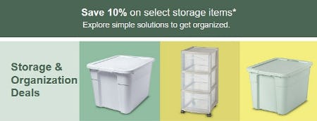 Save 10% on Select Storage Items from Target