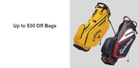 Up to $30 Off Bags from Golf Galaxy