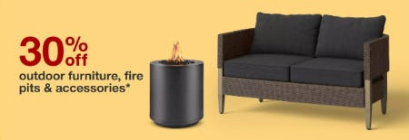 30% Off Outdoor Furniture, Fire Pits & Accessories