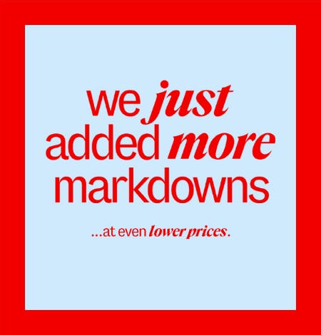 Just Added Markdowns from Marshalls