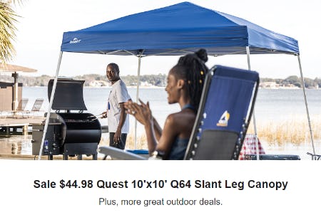 $44.98 Quest 10'x10' Q64 Slant Leg Canopy from Dick's Sporting Goods