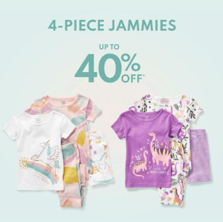 4-Piece Jammies Up to 40% Off