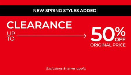 Up to 50% Off Clearance