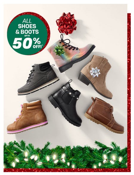 All Shoes and Boots Up to 50% Off from The Children's Place