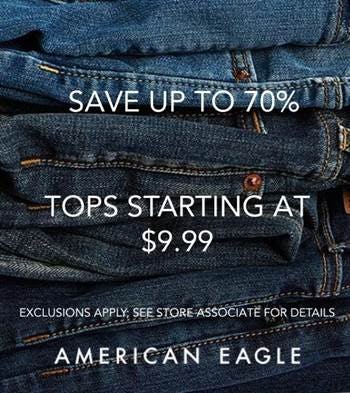 Save Up To 70% Tops Starting At $9.99