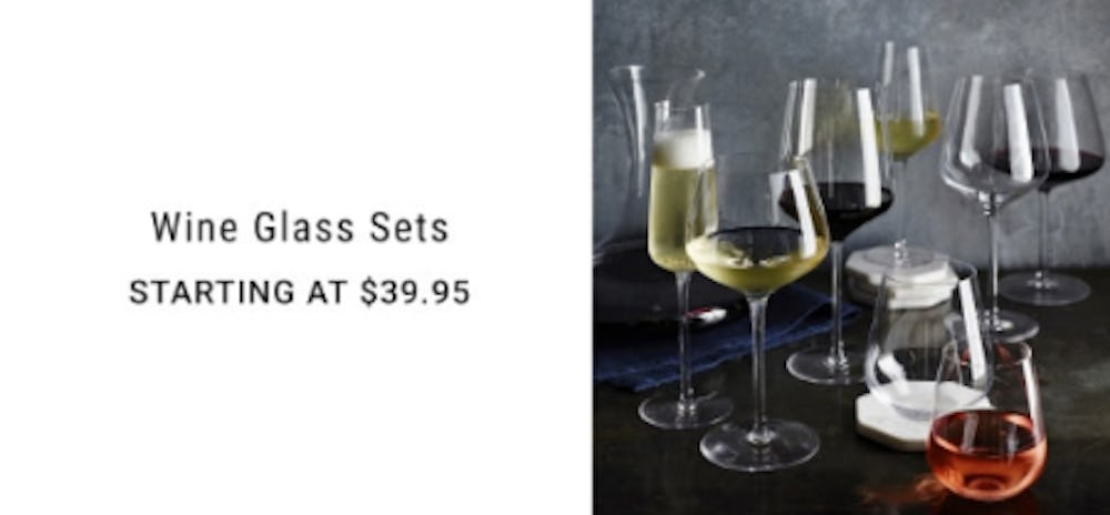 Wine Glass Sets Starting at $39.95