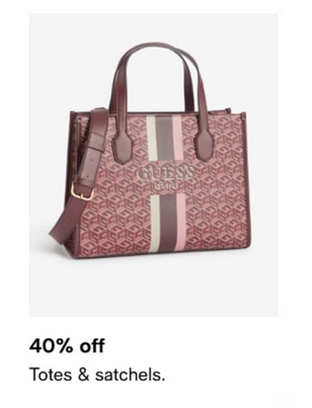 40% Off Totes and Satchels