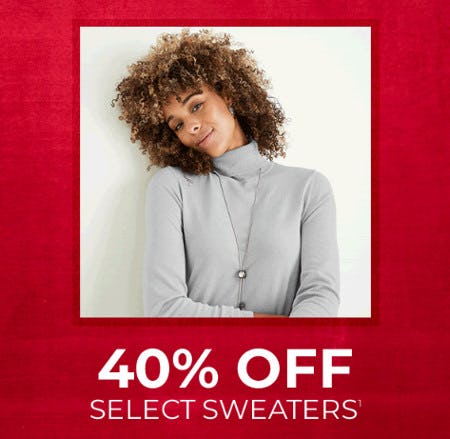 40% Off Select Sweaters