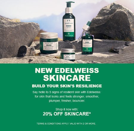 20% Off Skincare from The Body Shop