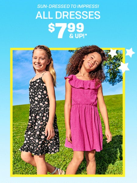 All Dresses $7.99 and Up from The Children's Place