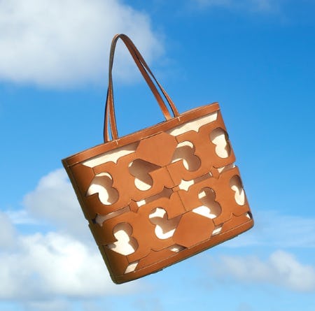 Just in: The Cutout Logo Tote from Tory Burch