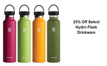 25% Off Select Hydro Flask Drinkware