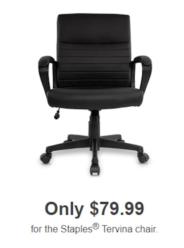 Only $79.99 for the Staples® Tervina Chair