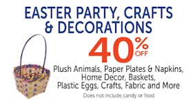 40% Off Easter Party, Crafts and Decorations