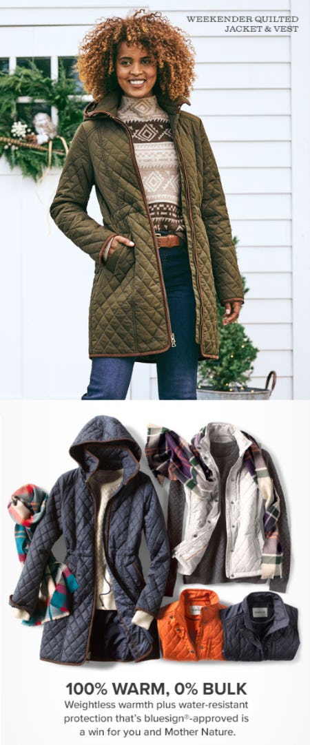 Weekender Quilted Jacket & Vest from Orvis
