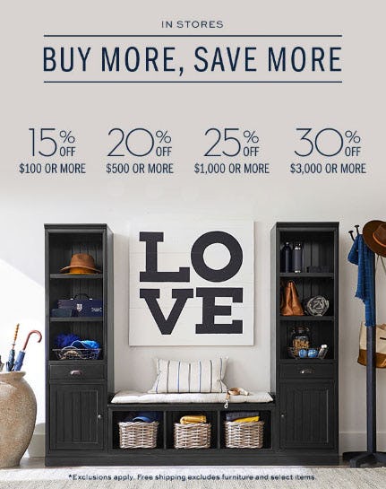 La Encantada Sales Pottery Barn Buy More Save More