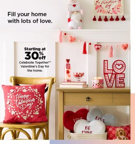 Starting at 30% Off Celebrate Together Valentine's Day for the Home from Kohl's