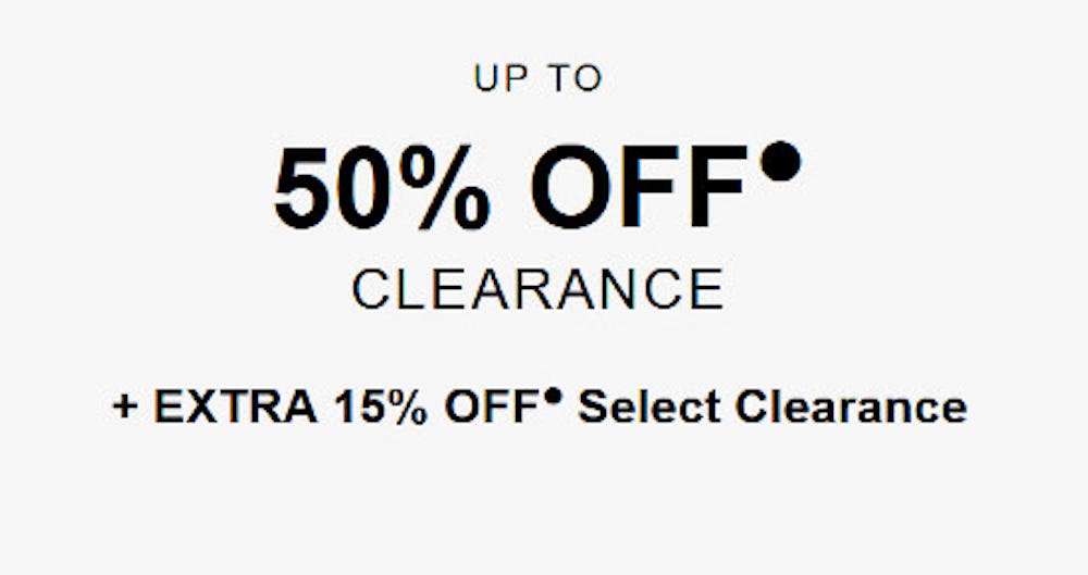 Up to 50% off Clearance