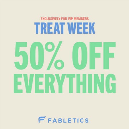 Fabletics Treat Week - 50% Off Everything from Fabletics