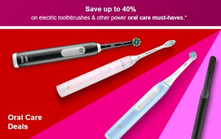 Save up to 40% on Electric Toothbrushes & Other Power Oral Care Must-Haves from Target                                  