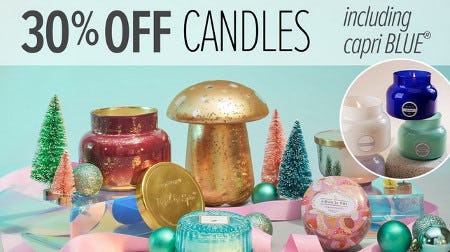 30% Off Candles from francesca's