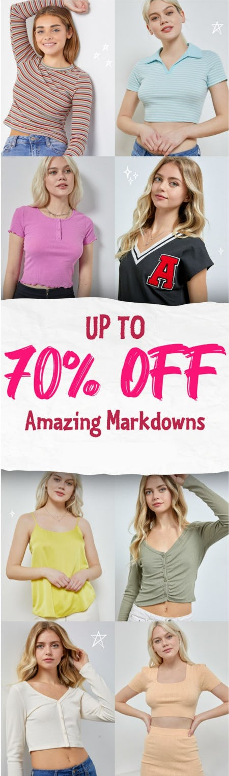 Up to 70% Off Amazing Markdowns