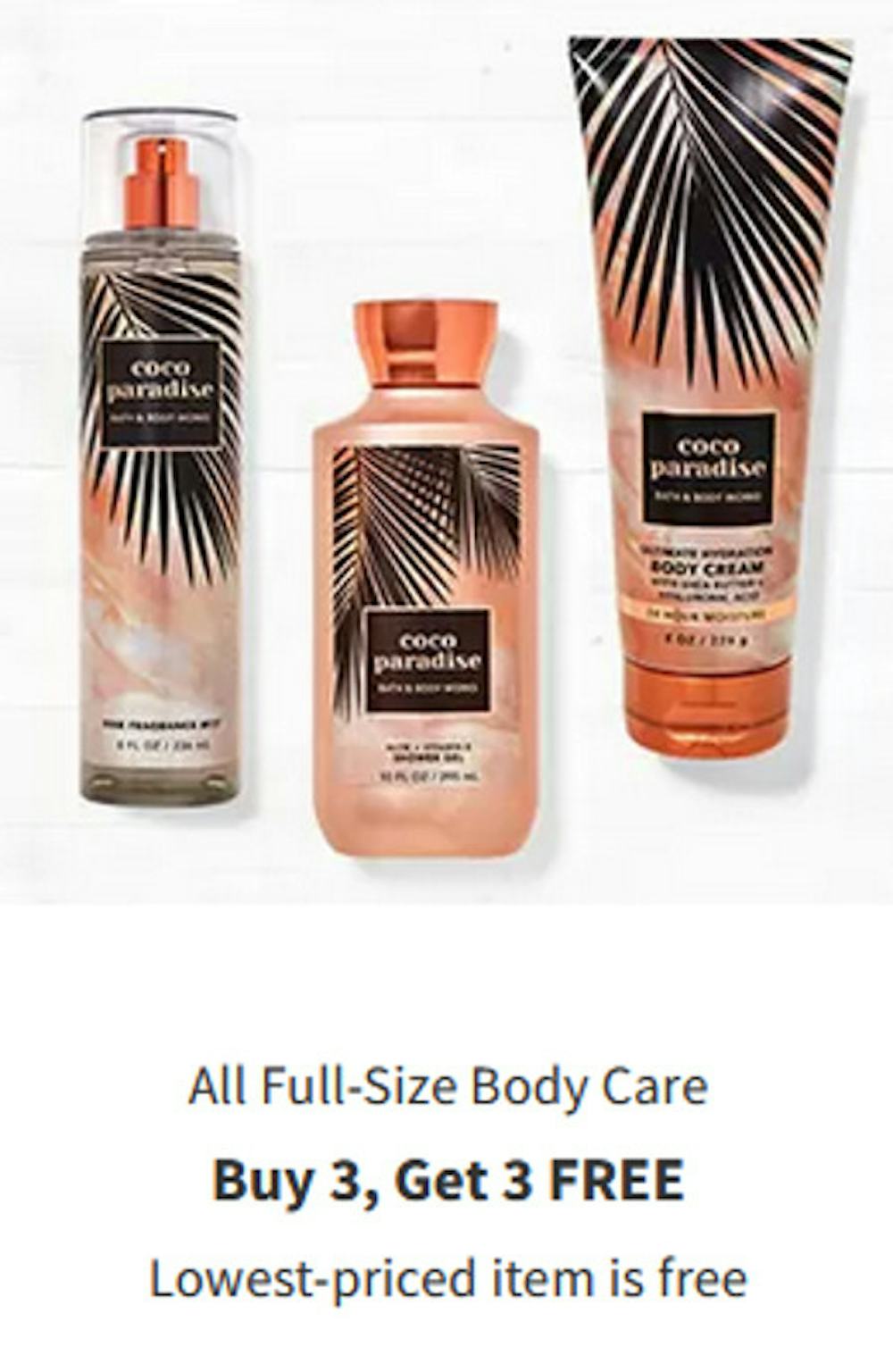 All Full-Size Body Care Buy 3, Get 3 Free