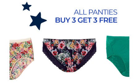 All Panties Buy 3, Get 3 Free from Lane Bryant