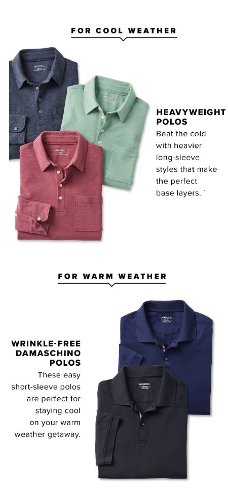 Polos for Any Weather from UNTUCKit