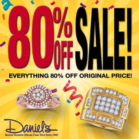 Daniel's Jewelers 80% OFF SALE from Daniel's Jewelers