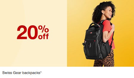 20% Off Swiss Gear Backpacks at Target 