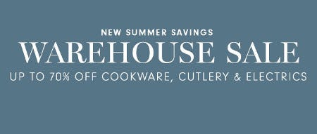 Warehouse Sale: Up to 75% Off