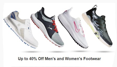 Up to 40% Off Men's and Women's Footwear from Golf Galaxy