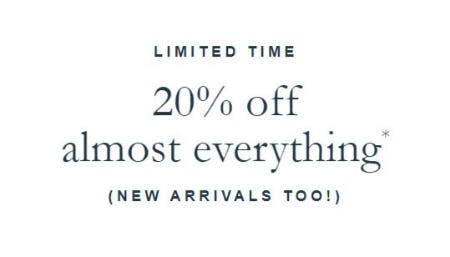 20% Off Almost Everything