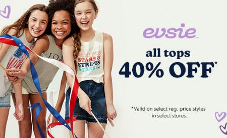 All Tops 40% Off from maurices