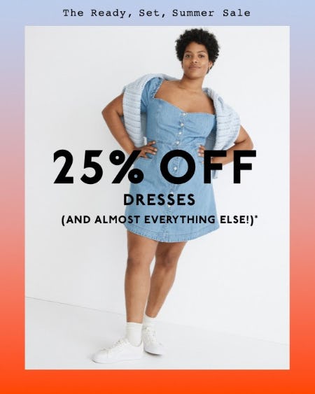 25% Off Dresses from Madewell